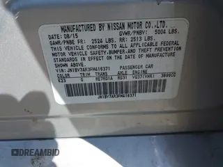 2015 Infiniti Q50 with VIN JN1BV7AR3FM416371, listed as a IAAI auction lot 42036139 with 76,239 mi miles and . Bid and sale history available at DreamBid. Image 9.