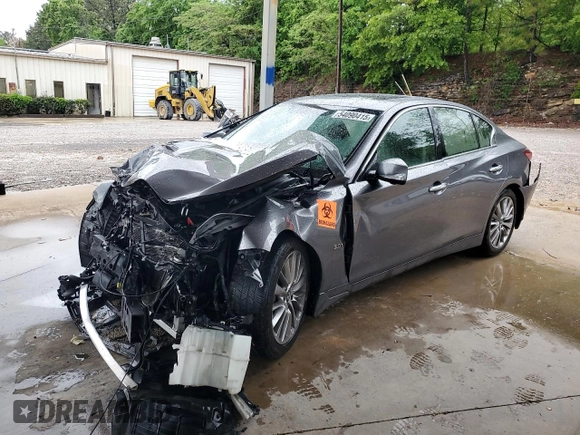2018 Infiniti Q50 Luxe с VIN JN1EV7AP9JM351448, выставлен на аукционе Copart как лот 54090415 с пробегом Не указан миль и Списание • Salvage title. История ставок и продаж доступна на DreamBid. Изображение 1.
