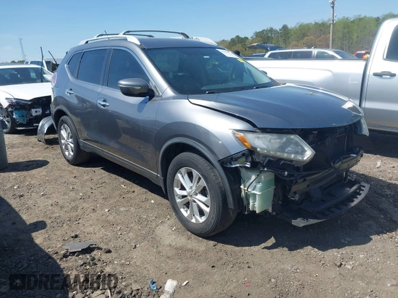 2015 Nissan Rogue SV with VIN KNMAT2MT0FP571306, listed as a IAAI auction lot 41859572 with 162,948 mi miles and . Bid and sale history available at carsss.com. Image 1.