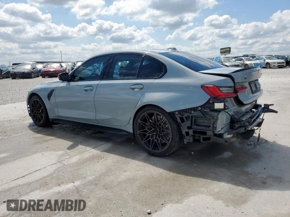 2023 BMW M3 Competition xDrive with VIN WBS43AY00PFN57168, listed as a Copart auction lot 50732415 with 28,453 mi miles and Salvage title. Bid and sale history available at DreamBid. Image 2.