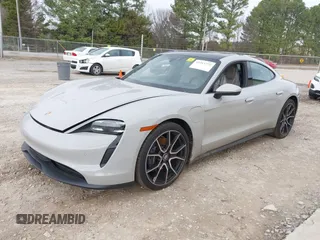 2024 Porsche Taycan with VIN WP0AA2Y11RSA12415, listed as a IAAI auction lot 41511772 with 12,066 mi miles and . Bid and sale history available at DreamBid. Image 2.