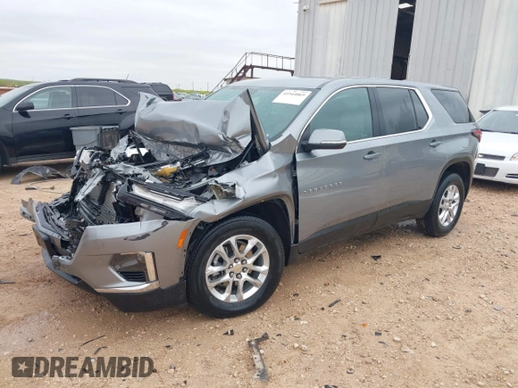2023 Chevrolet Traverse LS with VIN 1GNERFKW1PJ246437, listed as a IAAI auction lot 41944069 with 23,618 mi miles. Bid and sale history available at carsss.com. Image 22.