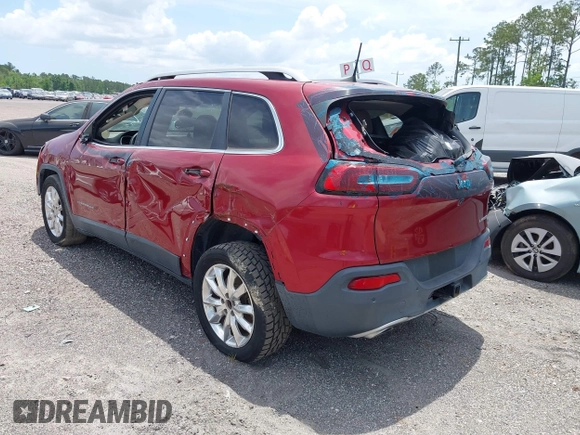 2017 Jeep Cherokee Limited with VIN 1C4PJLDSXHW653517, listed as a IAAI auction lot 42188367 with 152,441 mi miles. Bid and sale history available at carsss.com. Image 3.