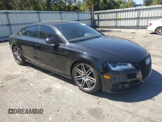 2014 Audi S7 Prestige with VIN WAUW2AFC3EN027938, listed as a Copart auction lot 49755834 with 107,128 mi miles and Salvage Title. Bid and sale history available at carsss.com. Image 4.