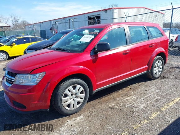 2014 Dodge Journey American Value Pkg with VIN 3C4PDCAB8ET170668, listed as a IAAI auction lot 41662590 with 167,776 mi miles. Bid and sale history available at carsss.com. Image 2.