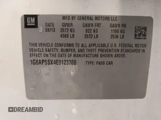 2014 Cadillac CTS Sedan RWD with VIN 1G6AP5SX4E0123768, listed as a IAAI auction lot 41581568 with 69,442 mi miles. Bid and sale history available at carsss.com. Image 9.
