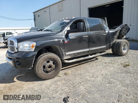 2008 Dodge 3500 Laramie z VIN 3D3MX49A98G105344, wystawiony jako Copart lot #74003044 z przebiegiem 183 844 mil mil oraz Szkoda całkowita • Salvage title. Historia ofert i sprzedaży dostępna na DreamBid. Obrazek 1.