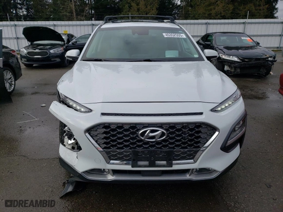 2021 Hyundai Kona Ultimate with VIN KM8K5CA56MU664366, listed as a Copart auction lot 45352555 with 37,034 mi miles and Salvage Title. Bid and sale history available at carsss.com. Image 5.