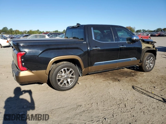 2022 Toyota Tundra 1794 Edition with VIN 5TFMA5DB6NX009193, listed as a Copart auction lot 74429534 with 49,570 mi miles and Salvage title. Bid and sale history available at DreamBid. Image 3.