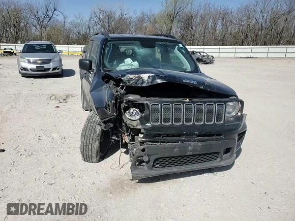 2020 Jeep Renegade Sport with VIN ZACNJAAB7LPL64940, listed as a Copart auction lot 49983135 with 96,186 mi miles and Salvage Title. Bid and sale history available at carsss.com. Image 12.