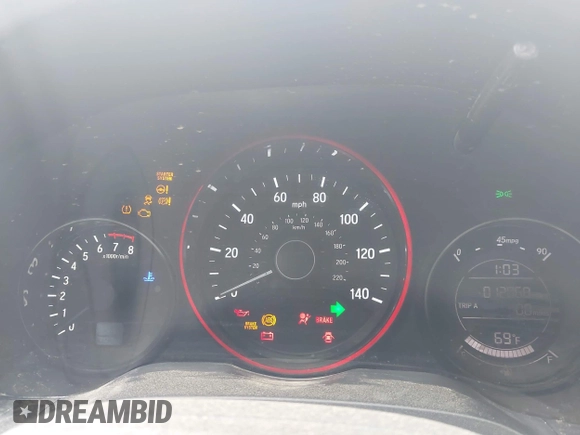 2016 Honda HR-V EX with VIN 3CZRU5H59GM725235, listed as a IAAI auction lot 42270426 with 12,068 mi miles and . Bid and sale history available at DreamBid. Image 7.