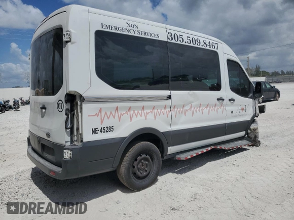 2017 Ford Transit XL z VIN 1FMZK1CM4HKA74121, wystawiony jako Copart lot #52691055 z przebiegiem 335 470 mil mil oraz Szkoda całkowita • Salvage title. Historia ofert i sprzedaży dostępna na DreamBid. Obrazek 3.