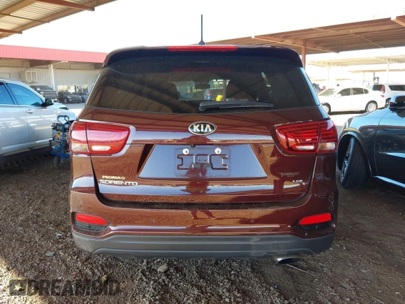 2019 Kia Sorento S V6 with VIN 5XYPG4A56KG590231, listed as a IAAI auction lot 41313789 with 92,776 mi miles. Bid and sale history available at carsss.com. Image 16.