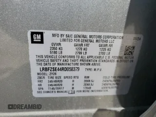 2024 Buick Envision Avenir with VIN LRBFZSE44RD058379, listed as a Copart auction lot 52585945 with 2,284 mi miles and Salvage Title. Bid and sale history available at carsss.com. Image 13.
