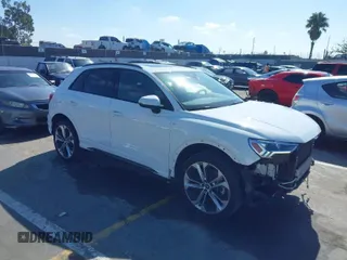 2021 Audi Q3 S line Premium Plus with VIN WA1EECF31M1063905, listed as a IAAI auction lot 41588919 with 31,739 mi miles. Bid and sale history available at carsss.com. Image 1.