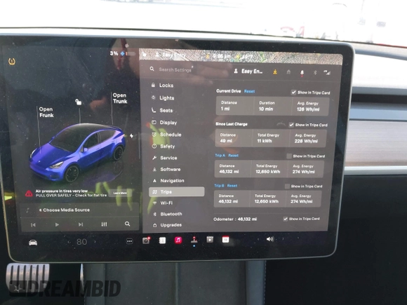 2023 Tesla Model Y Performance with VIN 7SAYGDEF6PF854797, listed as a IAAI auction lot 41319332 with 46,132 mi miles and . Bid and sale history available at DreamBid. Image 18.