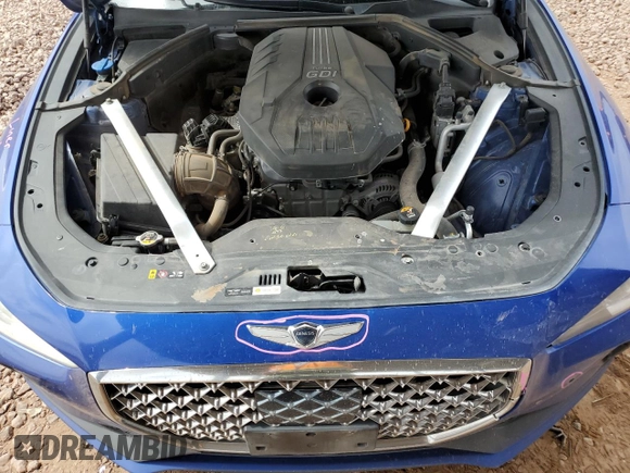 2020 Genesis G70 2.0T with VIN KMTG44LA6LU048650, listed as a Copart auction lot 59025025 with 174,215 mi miles and Salvage title. Bid and sale history available at DreamBid. Image 11.