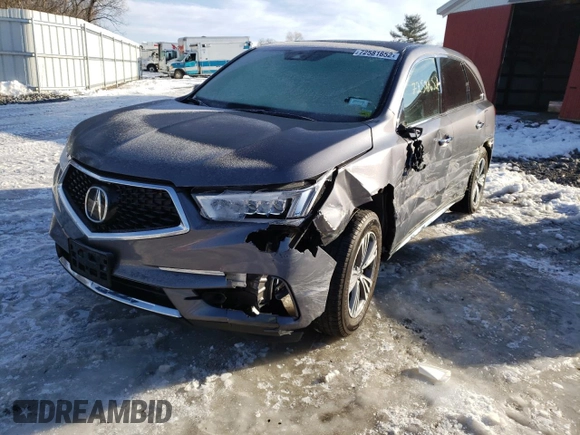 2019 Acura MDX with VIN 5J8YD4H3XKL037427, listed as a Copart auction lot 72581652 with 49,747 mi miles. Bid and sale history available at carsss.com. Image 1.