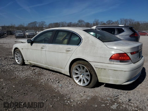2002 BMW 7 Series 745i with VIN WBAGL63462DP54424, listed as a Copart auction lot 85921814 with Not Provided miles and Clean Title. Bid and sale history available at DreamBid. Image 2.