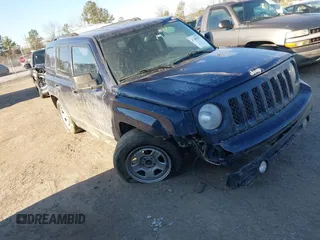 2017 Jeep Patriot Sport SE with VIN 1C4NJPBA7HD134400, listed as a IAAI auction lot 41689392 with 151,985 mi miles and . Bid and sale history available at DreamBid. Image 1.