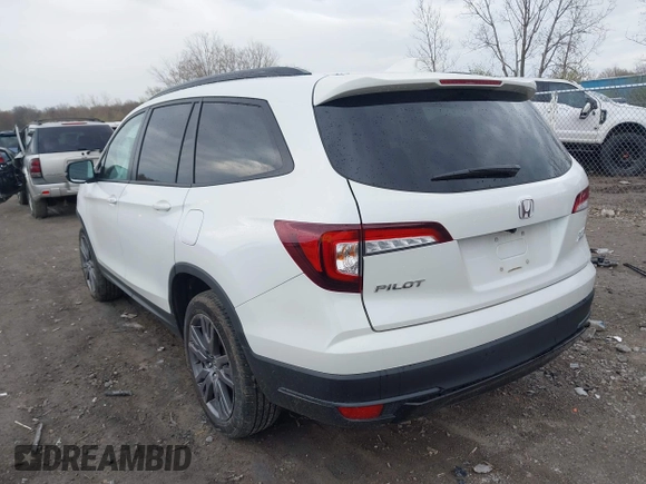 2022 Honda Pilot Sport with VIN 5FNYF6H32NB051544, listed as a IAAI auction lot 42081135 with 16,728 mi miles and . Bid and sale history available at carsss.com. Image 3.