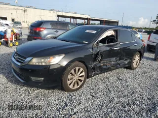 2013 Honda Accord Touring with VIN 1HGCR3F96DA046380, listed as a Copart auction lot 59505445 with 124,989 mi miles and Salvage title. Bid and sale history available at DreamBid. Image 1.