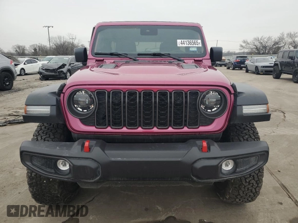 2024 Jeep Wrangler Rubicon with VIN 1C4PJXFG9RW346079, listed as a Copart auction lot 44136565 with 2,447 mi miles and Salvage Title. Bid and sale history available at DreamBid. Image 5.