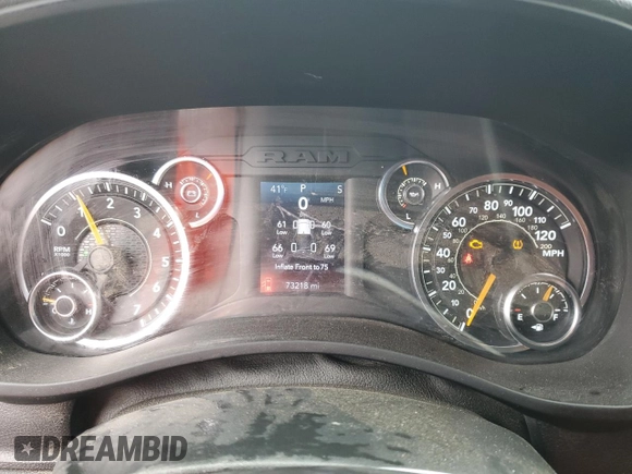 2022 Ram 2500 Tradesman with VIN 3C6UR5CJ4NG354347, listed as a Copart auction lot 47841465 with 73,218 mi miles and Salvage Title. Bid and sale history available at carsss.com. Image 9.