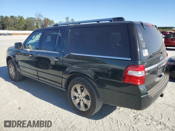 2016 Ford Expedition EL Platinum with VIN 1FMJK1MT6GEF15554, listed as a Copart auction lot 75571294 with 81,496 mi miles and Salvage Title. Bid and sale history available at carsss.com. Image 2.