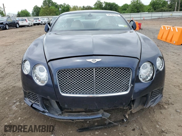 2013 Bentley Continental GT with VIN SCBFC7ZA4DC084868, listed as a Copart auction lot 54187554 with Not Provided miles and Salvage Title. Bid and sale history available at DreamBid. Image 5.