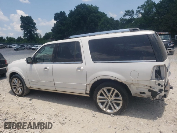 2017 Ford Expedition Max Platinum with VIN 1FMJK1MT6HEA81170, listed as a Copart auction lot 61833725 with 102,767 mi miles and Salvage title. Bid and sale history available at DreamBid. Image 2.
