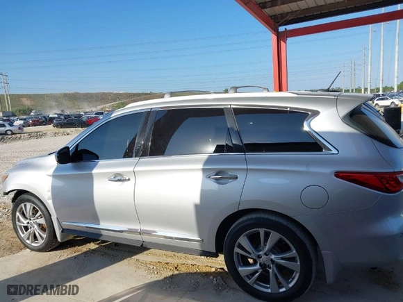 2013 Infiniti JX35 with VIN 5N1AL0MN5DC344621, listed as a IAAI auction lot 41697258 with 112607 miles. Bid and sale history available at carsss.com. Image 15.