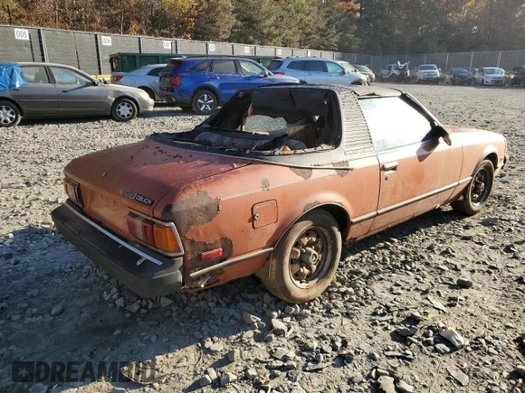 1981 Toyota Celica z VIN JT2RA44C1B0014985, wystawiony jako Copart lot #78658324 z przebiegiem Nie podano mil oraz Czysty tytuł • Clean title. Historia ofert i sprzedaży dostępna na DreamBid. Obrazek 3.