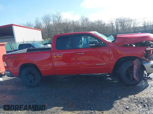 2020 Ram 1500 Big Horn with VIN 1C6SRFBT2LN124746, listed as a IAAI auction lot 41472889 with 67,612 mi miles. Bid and sale history available at carsss.com. Image 12.