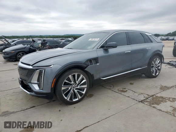 2023 Cadillac LYRIQ RWD Luxury z VIN 1GYKPMRK7PZ000805, wystawiony jako Copart lot #59610415 z przebiegiem 17 099 mil mil oraz Szkoda całkowita • Salvage title. Historia ofert i sprzedaży dostępna na DreamBid. Obrazek 1.