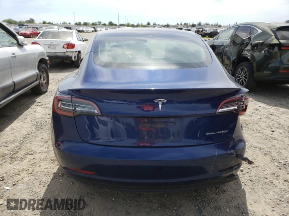 2018 Tesla Model 3 Long Range Battery with VIN 5YJ3E1EB3JF093680, listed as a Copart auction lot 52757865 with 60,598 mi miles and Salvage Title. Bid and sale history available at DreamBid. Image 6.