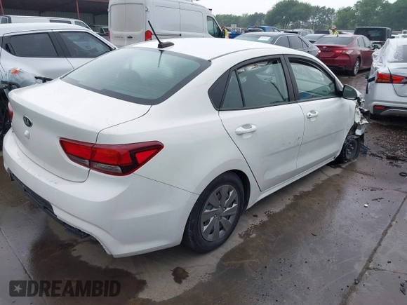 2020 Kia Rio LX with VIN 3KPA24AD5LE341235, listed as a IAAI auction lot 41948649 with 34,581 mi miles. Bid and sale history available at carsss.com. Image 4.