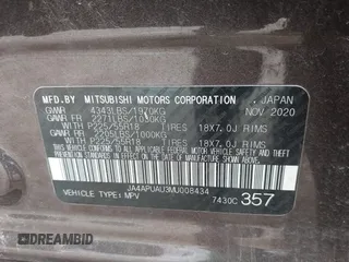2021 Mitsubishi Outlander ES z VIN JA4APUAU3MU008434, wystawiony jako IAAI lot #42120530 z przebiegiem 95 254 mil mil oraz . Historia ofert i sprzedaży dostępna na DreamBid. Obrazek 9.