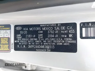 2021 Kia Forte LXS with VIN 3KPF24AD4ME302515, listed as a IAAI auction lot 42204617 with 33,354 mi miles and . Bid and sale history available at DreamBid. Image 9.