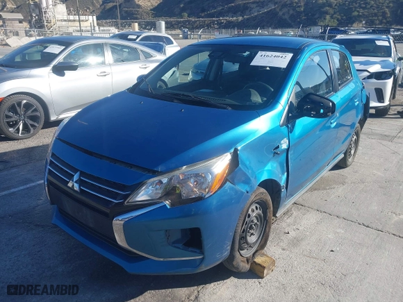 2022 Mitsubishi Mirage ES with VIN ML32AUHJ8NH009034, listed as a IAAI auction lot 41624042 with 73414 miles. Bid and sale history available at carsss.com. Image 19.