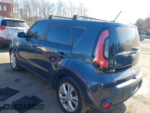 2015 Kia Soul + with VIN KNDJP3A5XF7190501, listed as a IAAI auction lot 41454350 with 114,476 mi miles and . Bid and sale history available at DreamBid. Image 3.