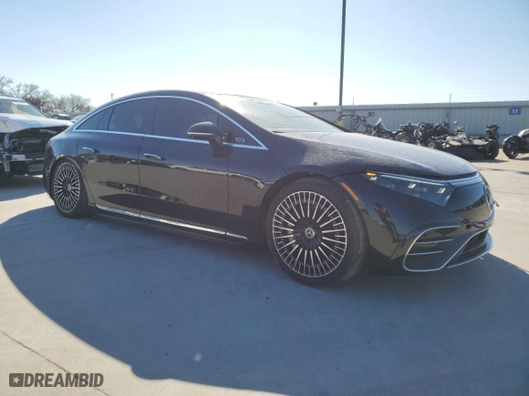 2022 Mercedes-Benz EQS with VIN W1KCG2DB1NA005165, listed as a Copart auction lot 89019935 with NaN miles and Salvage Title. Bid and sale history available at carsss.com. Image 4.