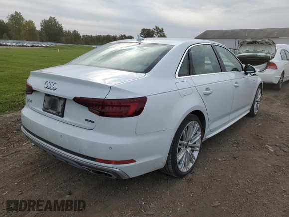 2019 Audi A4 Premium Plus with VIN WAUENAF42KA007534, listed as a Copart auction lot 62229882 with 52,432 mi miles. Bid and sale history available at carsss.com. Image 4.