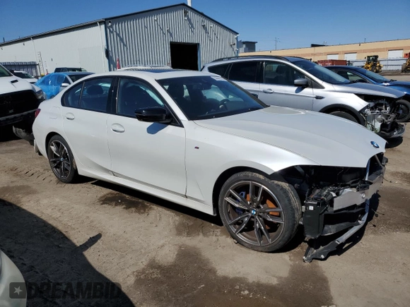 2022 BMW 3 Series M340i xDrive with VIN WBA5U9C02NFM31354, listed as a Copart auction lot 50986335 with Not Provided miles and Clean Title. Bid and sale history available at DreamBid. Image 4.