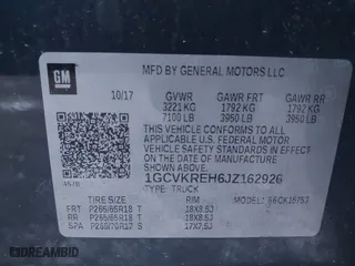 2018 Chevrolet Silverado 1500 LT with VIN 1GCVKREH6JZ162926, listed as a IAAI auction lot 41270355 with 1 mi miles. Bid and sale history available at carsss.com. Image 9.