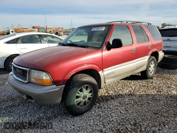 1998 GMC Jimmy SLE with VIN 1GKDT13W7W2527579, listed as a Copart auction lot 80160534 with 0 mi miles and Clean Title. Bid and sale history available at carsss.com. Image 1.