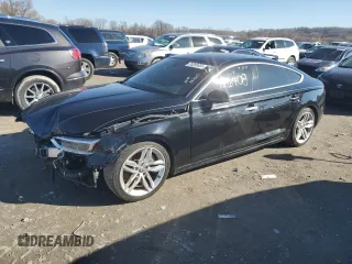 2019 Audi A5 Sportback Premium with VIN WAUANCF54KA063607, listed as a Copart auction lot 76295633 with 126,408 mi miles. Bid and sale history available at carsss.com. Image 1.
