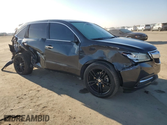 2015 Acura MDX Technology with VIN 5FRYD3H49FB012074, listed as a Copart auction lot 87838855 with 128,601 mi miles and Salvage Title. Bid and sale history available at DreamBid. Image 4.