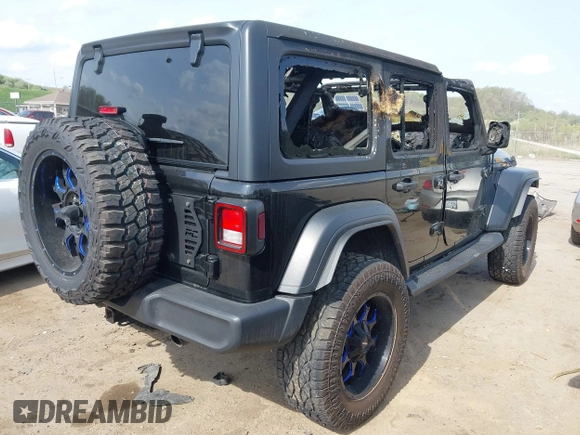 2020 Jeep Wrangler Unlimited Sport S с VIN 1C4HJXDG7LW263975, выставлен на аукционе IAAI как лот 42155908 с пробегом Не указан миль и . История ставок и продаж доступна на DreamBid. Изображение 4.