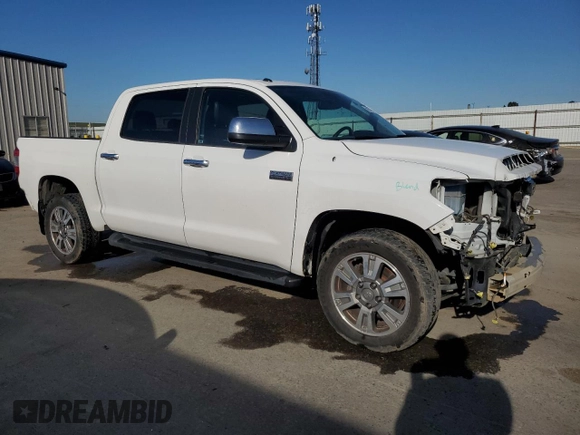 2017 Toyota Tundra Platinum with VIN 5TFAY5F12HX603609, listed as a Copart auction lot 50657005 with 156,251 mi miles and Salvage title. Bid and sale history available at DreamBid. Image 4.